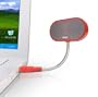 JLab USB Laptop Speakers - Portable, Compact, Travel Notebook Speaker for PC and Mac - B-Flex Hi-Fi Stereo USB Laptop Speaker - Red Hot