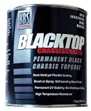 BLACKTOP Chassis Coater by KBS Coatings :: A Permanent Rock Hard UV Stable TopCoat :: Apply over KBS RustSeal for the Toughest Metal Protection :: Quart :: Gloss Black