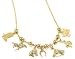 18k Gold Layered Western Themed Charm Necklace 18