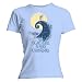 Womens Nightmare Before Christmas - Wave Moon T-Shirt Sky Blue 4848SKCPM Medium