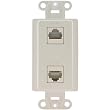 CHANNEL PLUS WPI-DD Ivory Dual Data Wall Plate