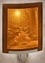 Mystical Falls - Curved Porcelain Lithophane Night Light
