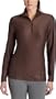 Snow Angel Women's Doeskin Zip T Neck Top,Fawn,Large