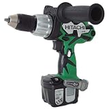 Buy 14.4V 1 2 Hammer Drill, 3.0 Ah Li-Ion, 460 in lbs torque 2 Batteries by Hitachi