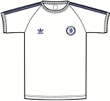 Adidas - Chelsea Fc Mens Shortsleeve Shirt In White,Cobalt, Size: X-Large, Color: White / Cobalt