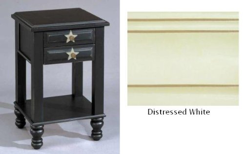 Alligator Enterprises 16300SDW Stars Night Stand in Distressed White