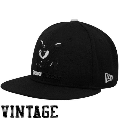 NBA New Era Denver Nuggets Black Tonal Pop 59FIFTY Fitted Hat (7 1/8)