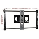 VideoSecu MPA55 Articulating Wall Mount With Extended Reach for 37'-58' LCD Plasma TV Displays