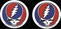 Grateful Dead - PAIR OF 2 1/2" STEAL YOUR FACE - Sticker / Decal
