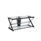 Powell Sandy Blk/Glass Plasma TV Stand