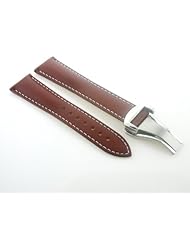 Deployment Leather Strap Band Fit 20mm Omega Seamaster Lbr Ws20