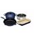 Le Creuset Cast Iron, Steamer and Stoneware Gift Set, 4 Piece, Cobalt Blue