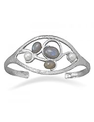 MMA Silver - Ornate Multistone Cuff
