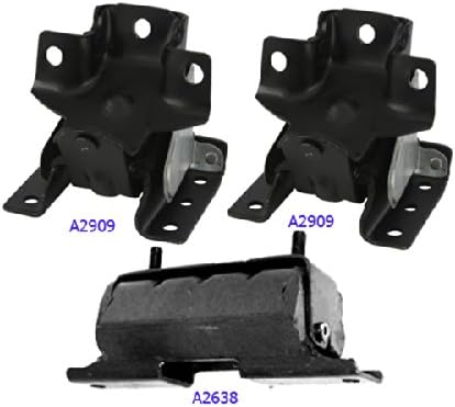 2004-2007 Hummer H2 6.0L Engine Motor &amp; Trans. Mount Set 3PCS A2909 A2638