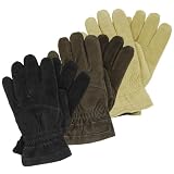 Isotoner Men's Fleece-lined Suede Gloves