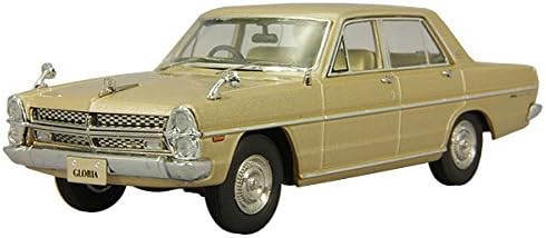 1/43 Scale Nissan Gloria (PA30) Super DX 1968 Golden Gold Yellow Luxury Complete Model Character Figure Race Super Car Formula Vehicle Toy Table Decor Grand Tourer Touring Motor KIDBOX ENIF