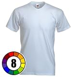 V-Neck Fruit of the Loom T-Shirt - 8 Colours