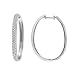 10k White or Yellow Gold Oval Pave Diamond Hoop Earrings (1 cttw, H-I Color, I2-I3 Clarity)