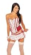 Babe Candy Cane Brushed Corset & Skirtini