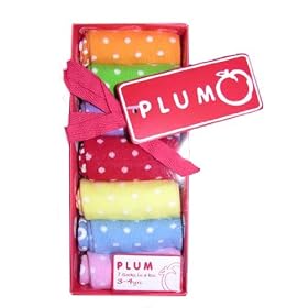 Plum Collections Baby Girl Socks - Seven Pairs of Spotty Socks in Gift Box Size 12-24 months