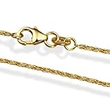 Goldmaid Unisex-Halskette Gold 585 Zopf 45 cm Ke_449GG585