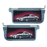 PAIR GRAY 12.2 COLOR SUNVISOR LCD DVD TFT HIGH RESOLUTION VIDEO MONITOR SCREENS SUN... 