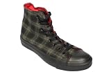 Converse Chuck Taylor All Stars Hi Wool Plaid Black Green Red Womens Trainers