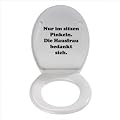 Toiletten WC Aufkleber Nur im sitzen Pinkeln ... (20 x 15cm)