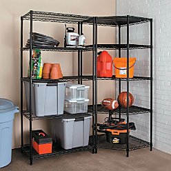 5 Shelf Heavy Duty Storage Rack Black - Improvements