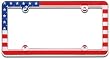 Cruiser Accessories USA Flag Chrome License Plate Frame
