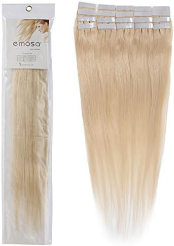 20 Inch Color 613 Light Blonde Tape in Premium Remy Human Hair Extensions_20 Pieces Set 50g Weight Straight Women Beauty Salon Style Design by New OK buy