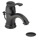 MOEN 6102WR Kingsley Single Handle Lavatory Faucet with Drain Assembly, Wrought Iron