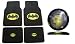- 	 Batman Auto Accessories Interior Kit - Front & Rear Floor Mats, Steering Wheel Cover & Decal Set
