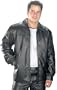 Black Classic Hip Length Zipper Leather Jacket - Color : black - Size : XL