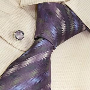 S2343 Designer Hand Made Purple Pattern Necktie Cufflinks Set Ties for Men Jacquard Woven Pure Silk...