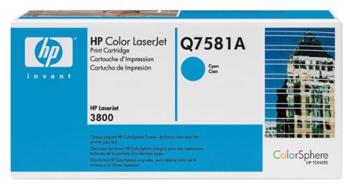 Hewlett Packard HP 503A Color Laserjet 3800, CP3505 ColorSphere Smart Print Cartridge, Cyan (6,000 Yield) , Part Number Q7581A On Sale