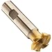 Niagara Cutter CVS130 Convex Radius Shank Type Cutter, High Speed Steel, TiN Coated, Weldon Shank, 3/4" Cutter Diameter, 6 Flutes, 1/16" Radius