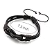 JewelrieShop Young and Cool Handmade Countryside Style Genuine Real Leather Braid Infinity Lock Bracelet,Adjustable