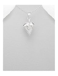Fruit CZ Pendant Necklace In 92.5 Sterling Silver