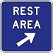 Street & Traffic Sign Wall Decals - Rest Area Exit Sign - 12 inch Removable Graphic