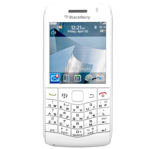 BlackBerry Pearl 3G 9100 Unlocked Phone with 3 MP Camera, Wi-Fi, Bluetooth, Optical Trackpad and GPS - International Warranty - White