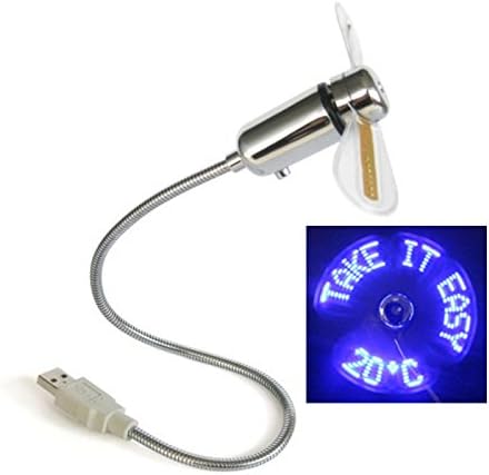 Ruishengda USB LED Fan with Realtime Temperature Dispaly Silver