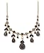 Gold Plated Black & Clear Crystal Necklet