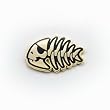 Pirate Fish Pin (bright gold finish)