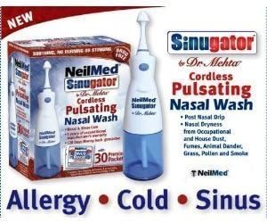 NeilMed Sinugator Cordless Pulsating Nasal Wash by USA