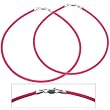 Rubber Cord Anklet Pink 9" 2Pcs