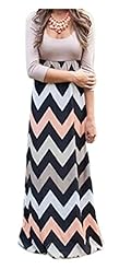 Tank Full-Skirt Round Neck Colorblocking Fitted Zig Zag Polyester/Spandex Summer Maxi Dress 
