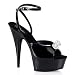 Pleaser Shoes WomenOs Delight-634, 5 3/4''Stiletto Heel Ankle Wrap Platform Sandal W/Rhinestone