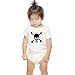 Organic Baby One-Piece, 6-12 Months, Baby Skull N'Bones Black Decal