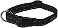 Rogz Utility Large 3/4-Inch Reflective Fanbelt Dog Collar, Black